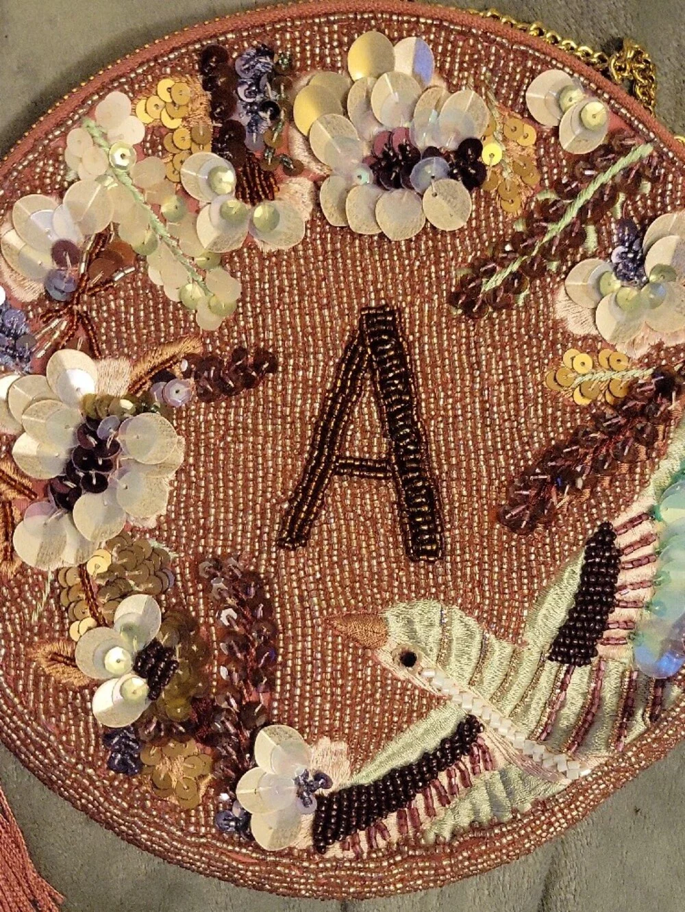 Anthropologie embroidered tassel
